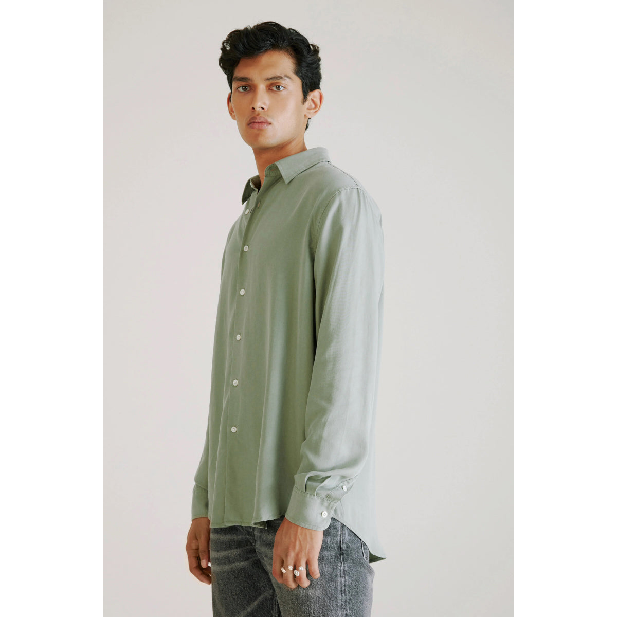 Hope Air Clean Shirt ash green tencel