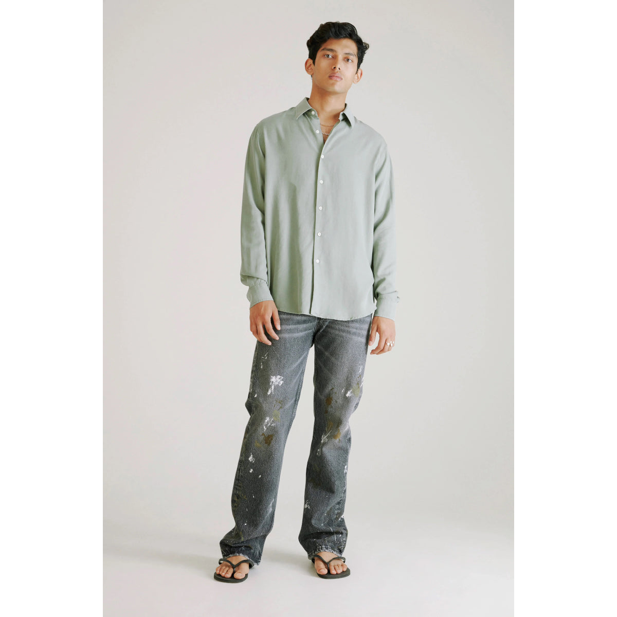 Hope Air Clean Shirt ash green tencel