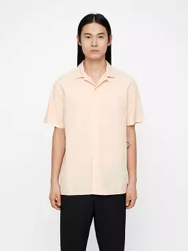 J.Lindeberg Mens David Short Sleeve Resort GMD Poplin Polo - SUMMER BEIGE