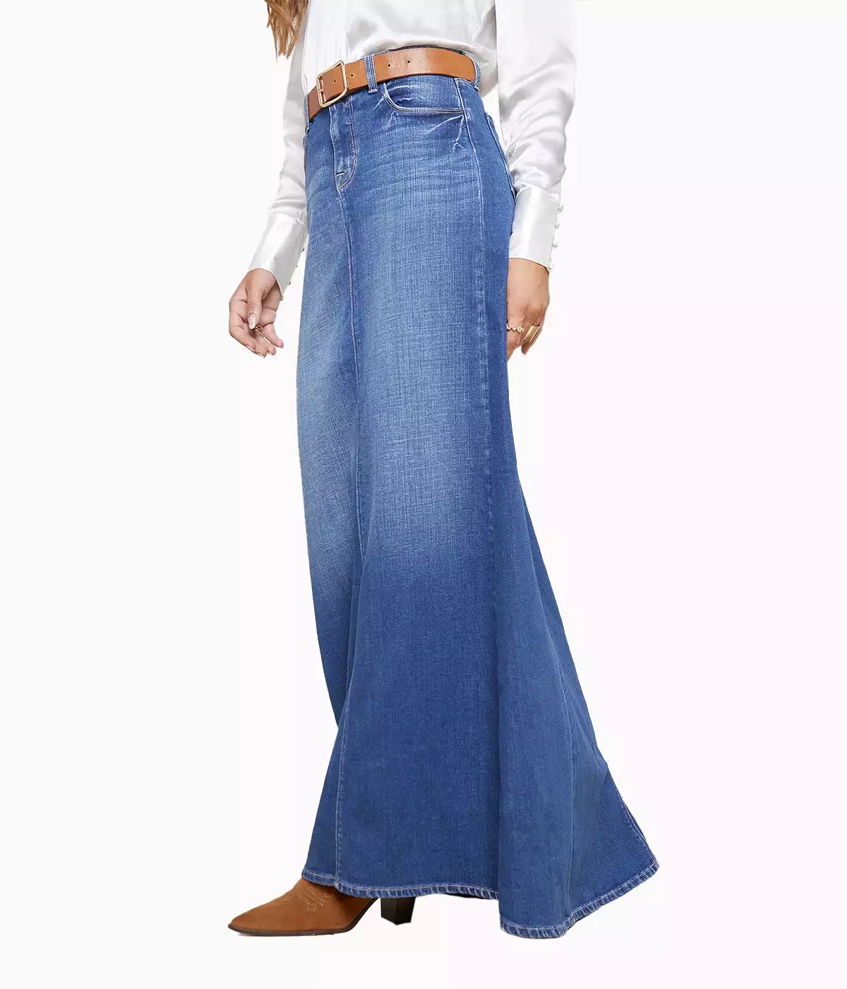 Kailani Mermaid Denim Skirt in Athos