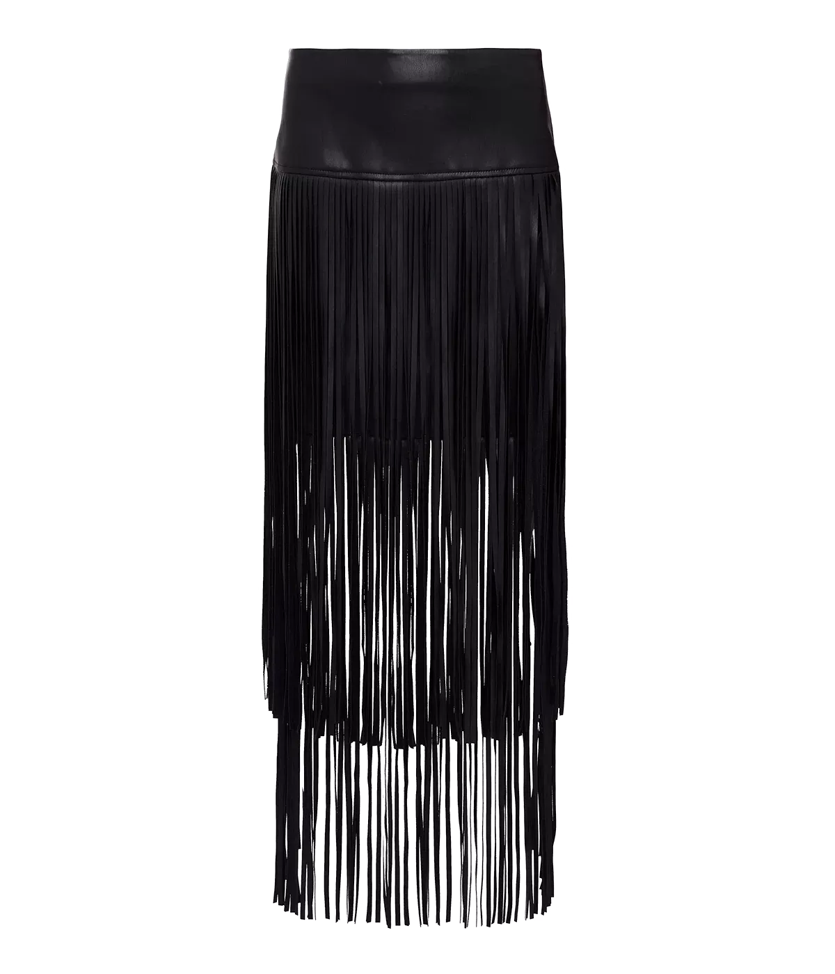 Karolina Fringe Skirt in Black