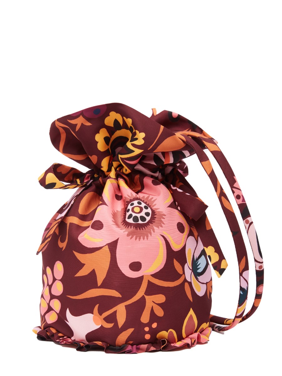 LA DOUBLEJ    CEREMONY PRINTED FAILLE BAG