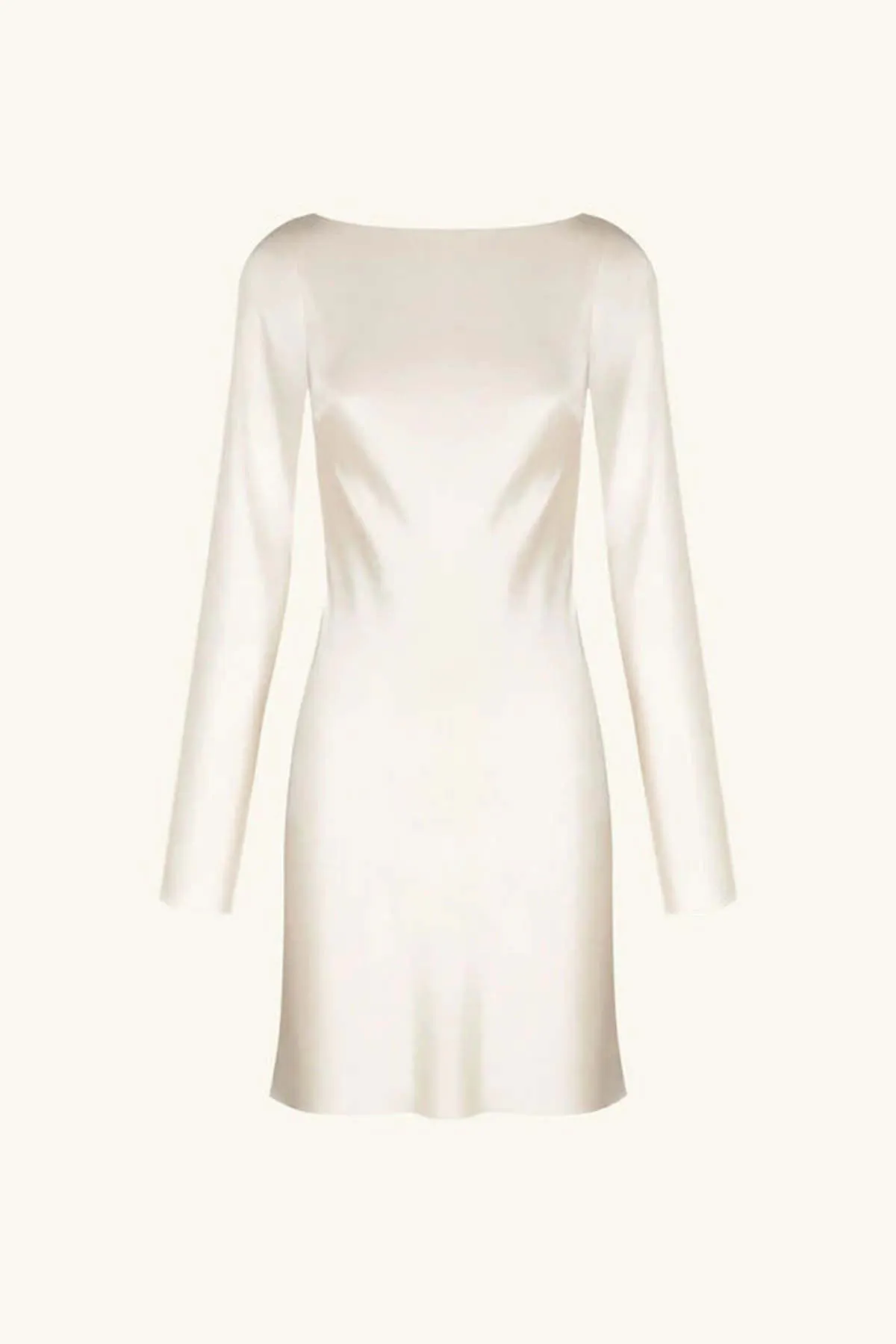 La Lune Long Sleeve Backless Mini Dress - Cream