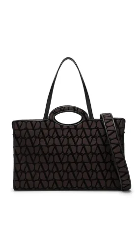 La Troisième Toile Iconographe Shopping Bag - Fondant/Black