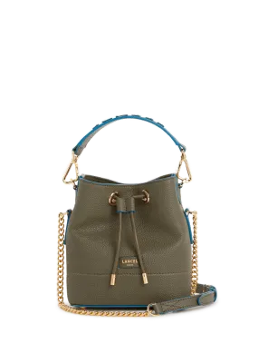 LANCEL  Mini leather bucket bag - Green