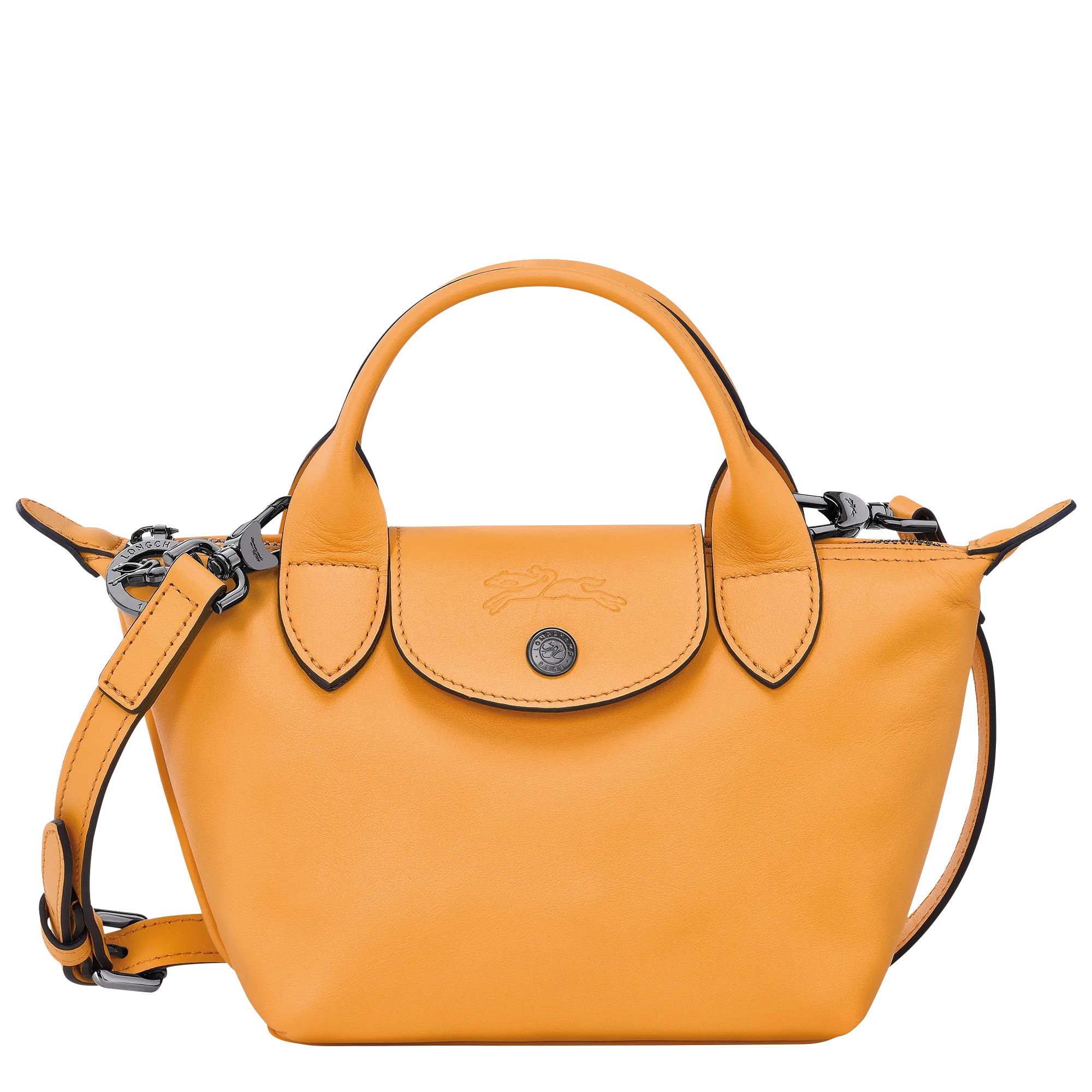 Le Pliage Xtra XS Handbag Apricot - Leather