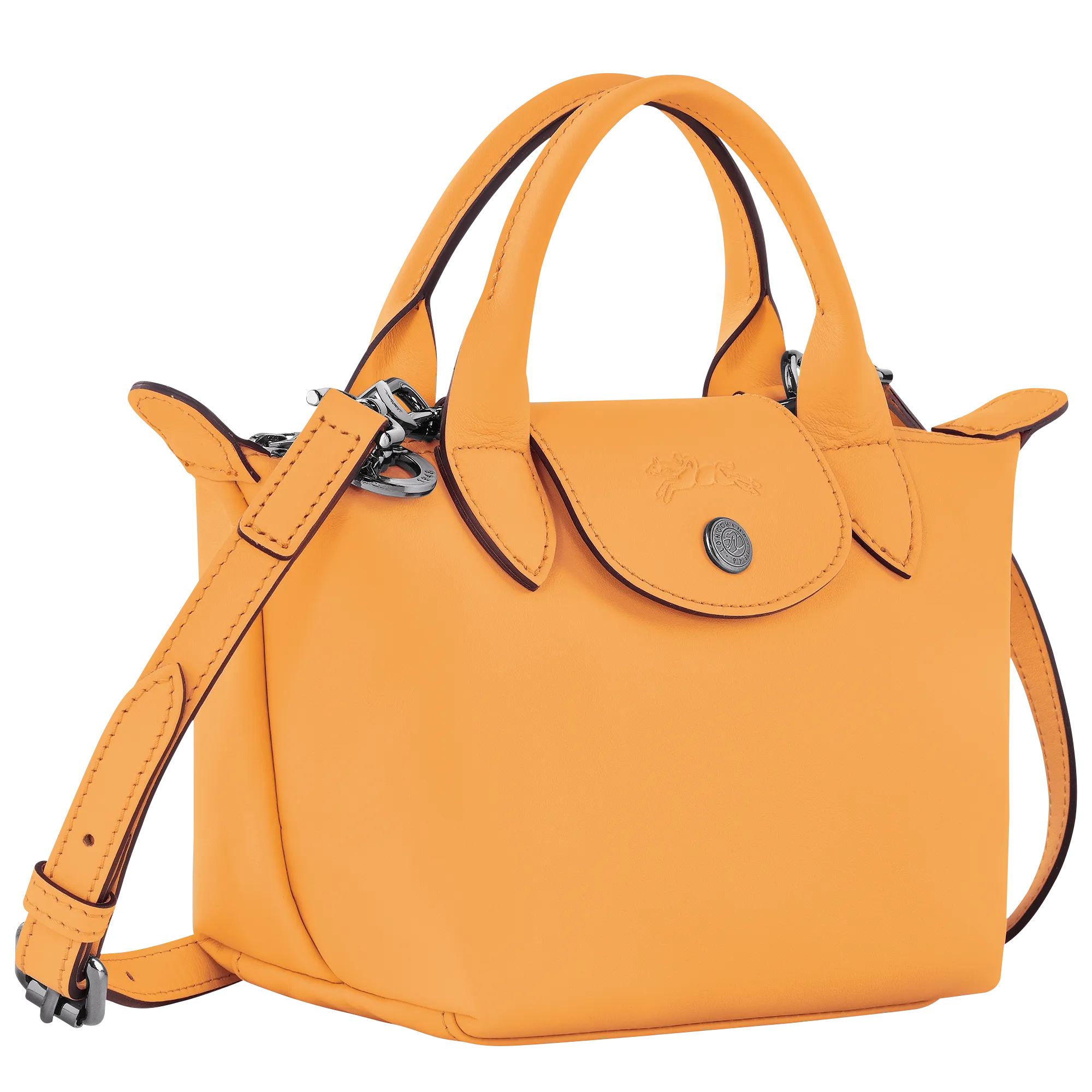 Le Pliage Xtra XS Handbag Apricot - Leather