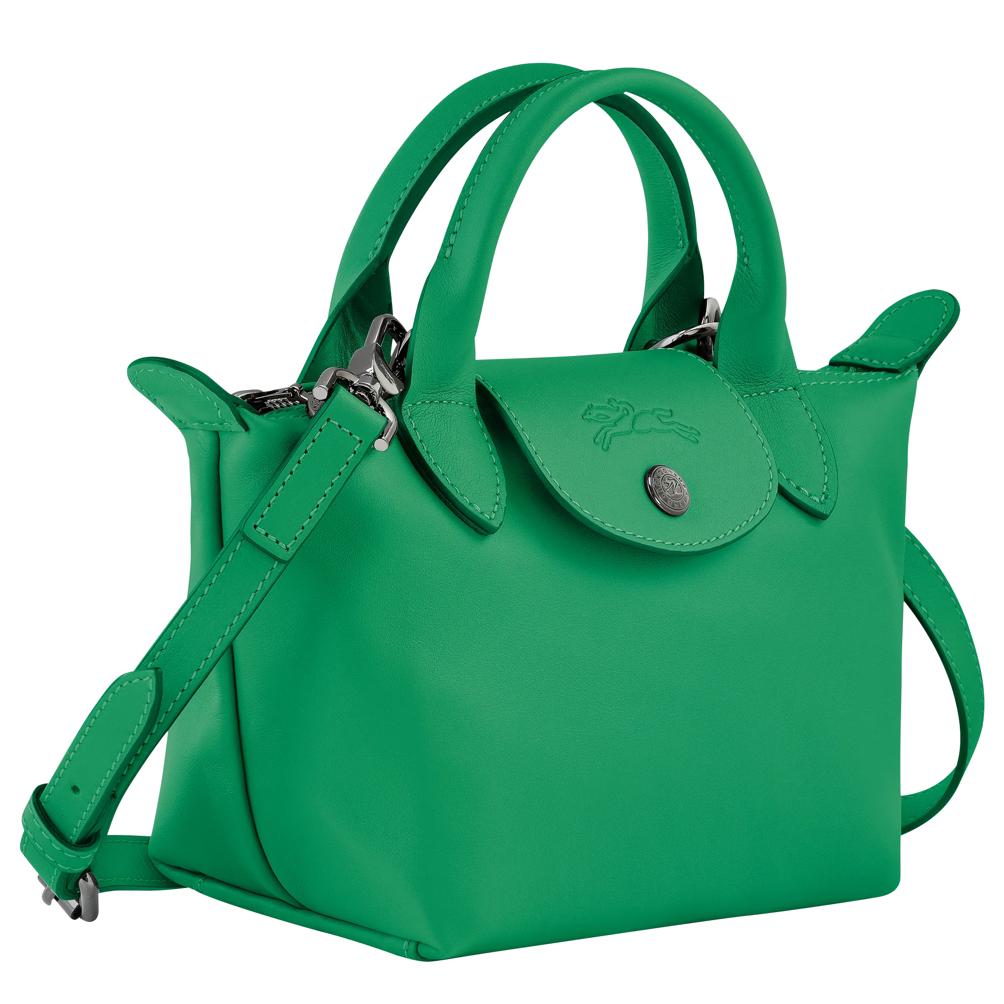 Le Pliage Xtra XS Handbag Green - Leather