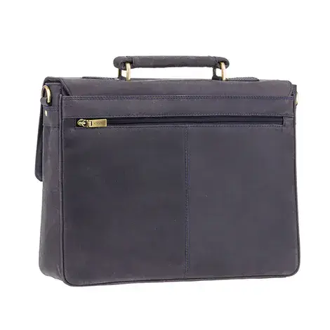 Leather Briefcase Blue :Berlin