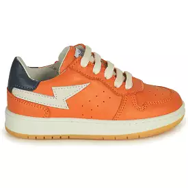 Leather sneaker - Orange