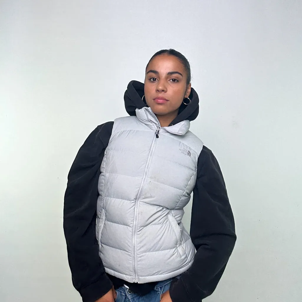 Light Grey 90s The North Face 700 Series Puffer Jacket Coat Gilet (S)