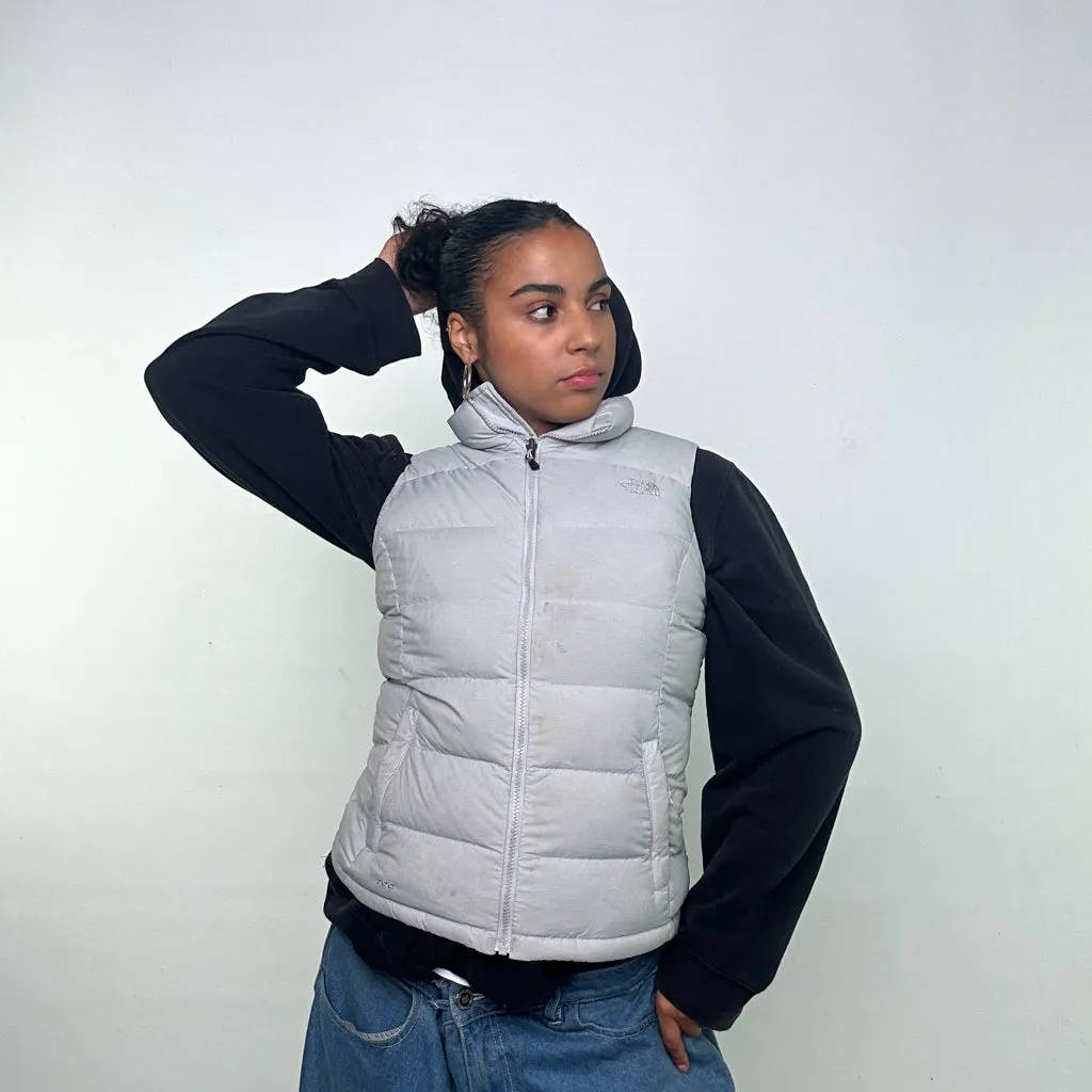 Light Grey 90s The North Face 700 Series Puffer Jacket Coat Gilet (S)