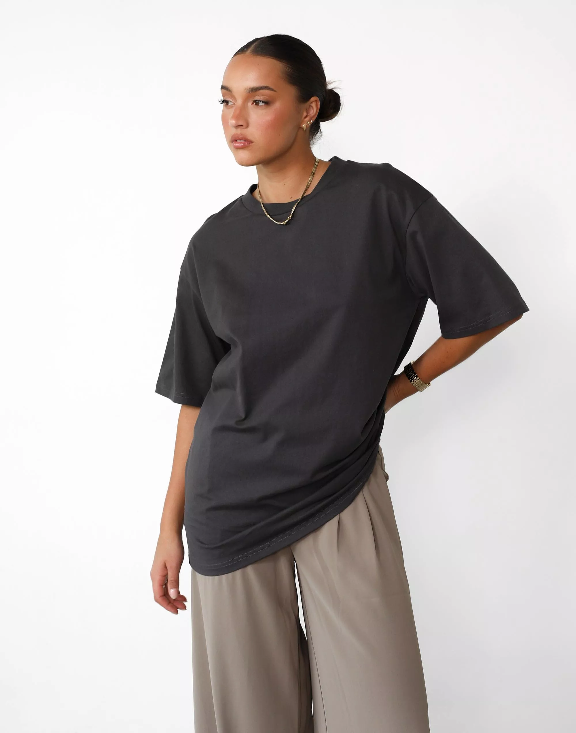 Luca Oversized Tee (Slate)