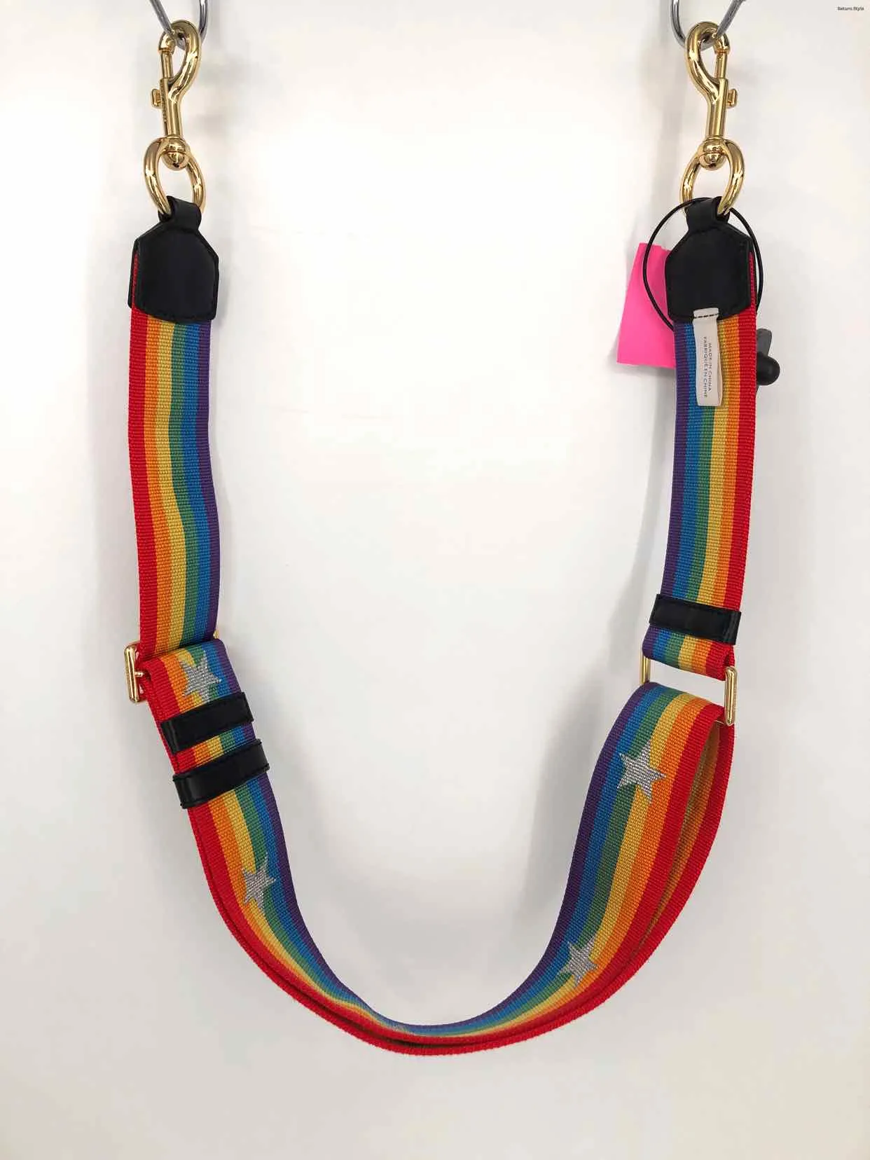 MARC JACOBS Rainbow Black Leather Trim Pre Loved Purse Strap