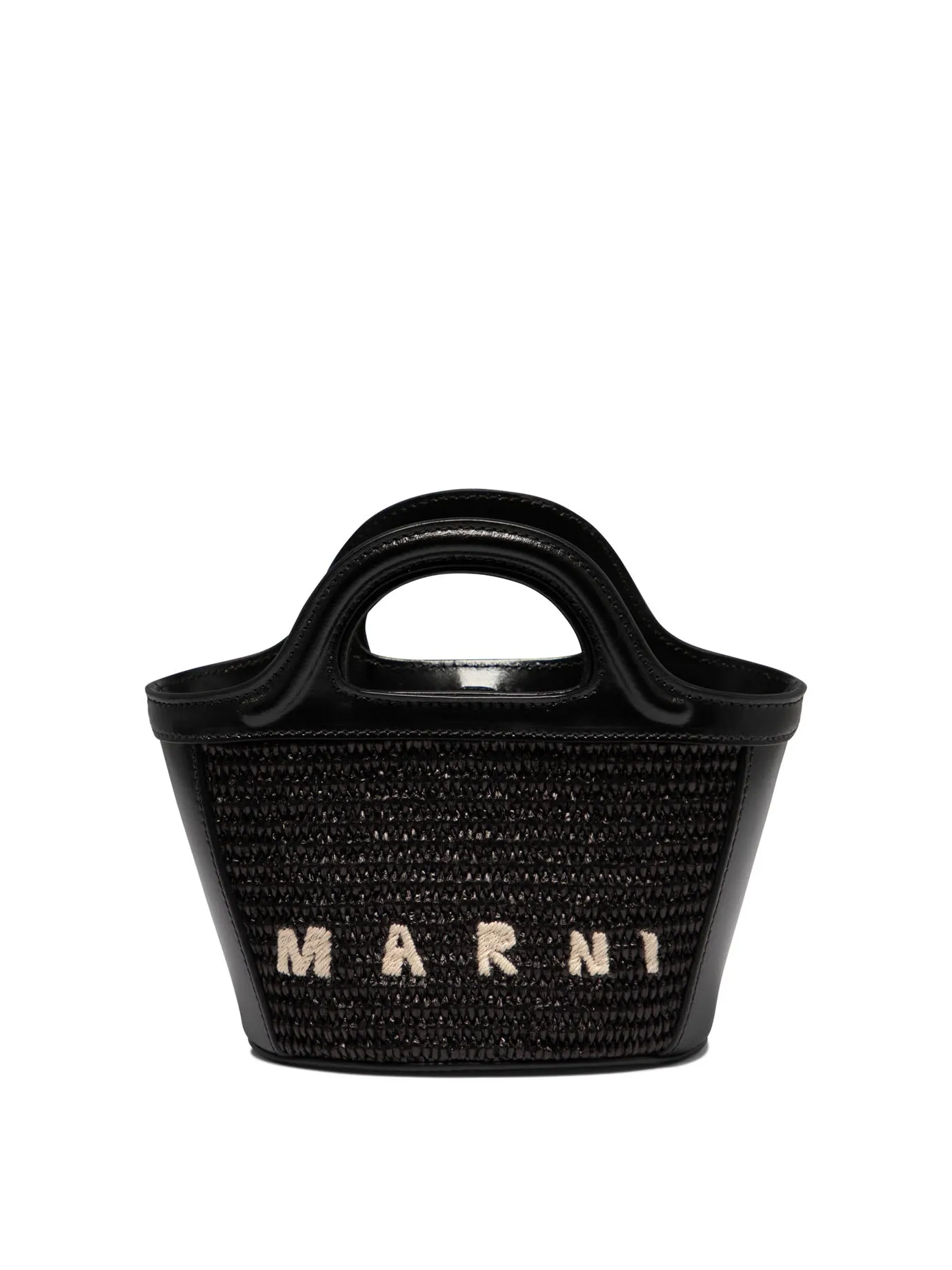 MARNI Stylish Black Tropical-Inspired Handbag for Women