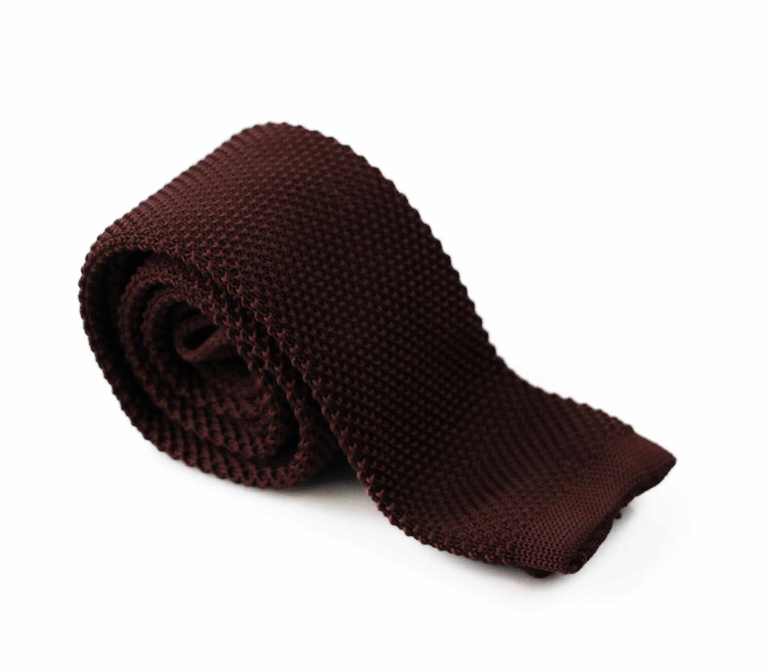 Mens Brown Knitted Neck Tie