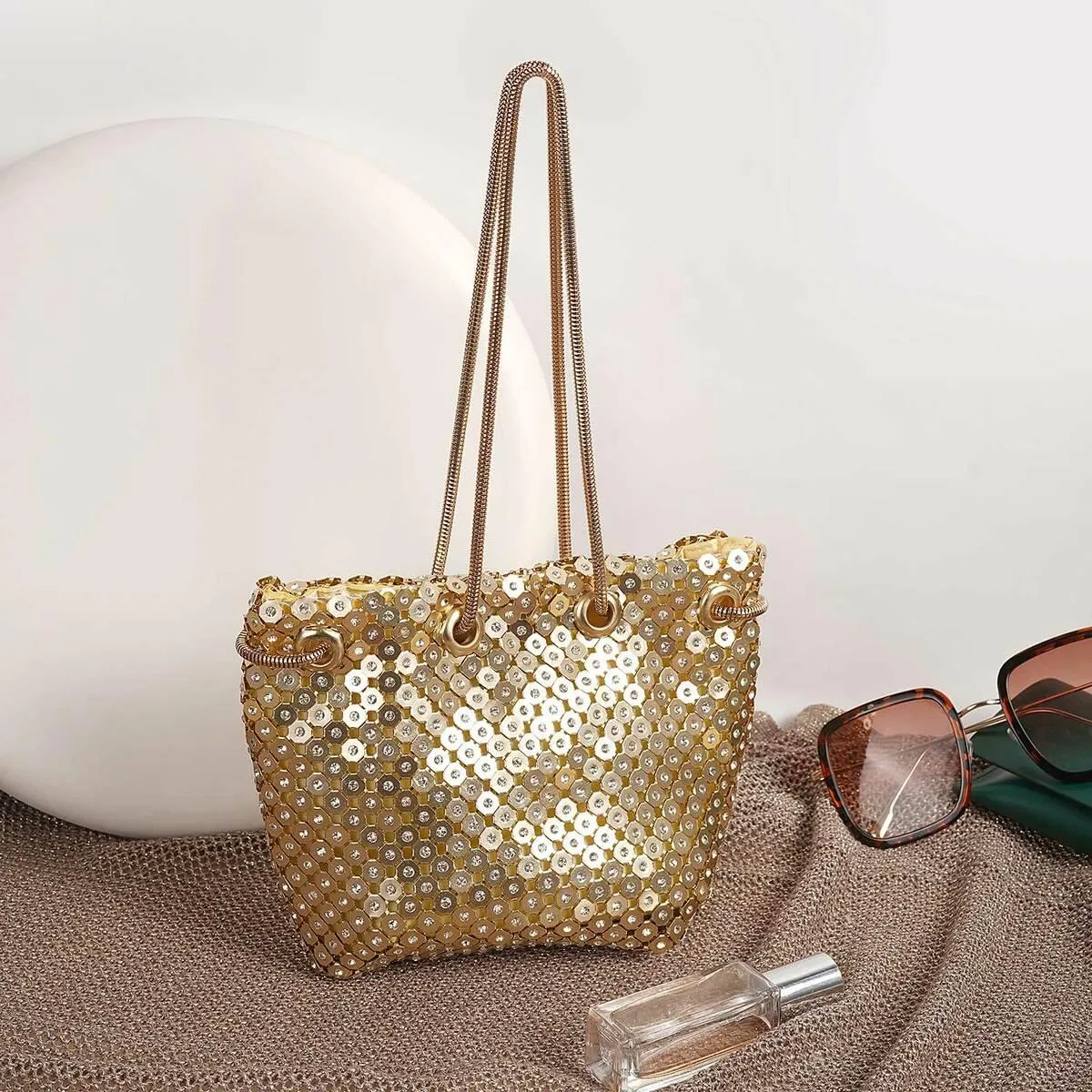 Metro Women Gold Evening Bag