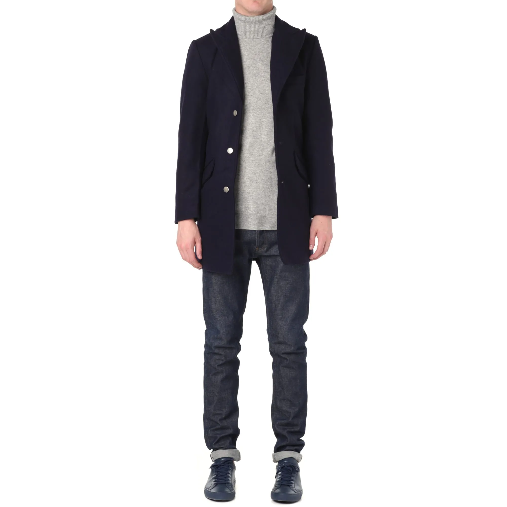 MKI 24oz Wool City CoatNavy