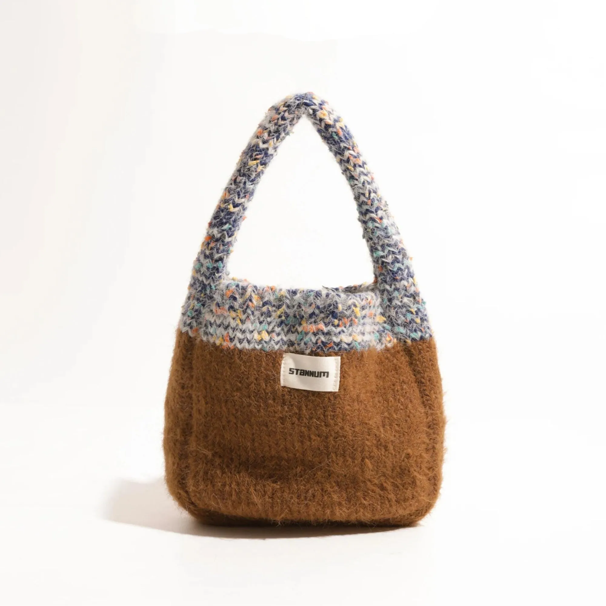 Multicolor Knitted Bucket Bag