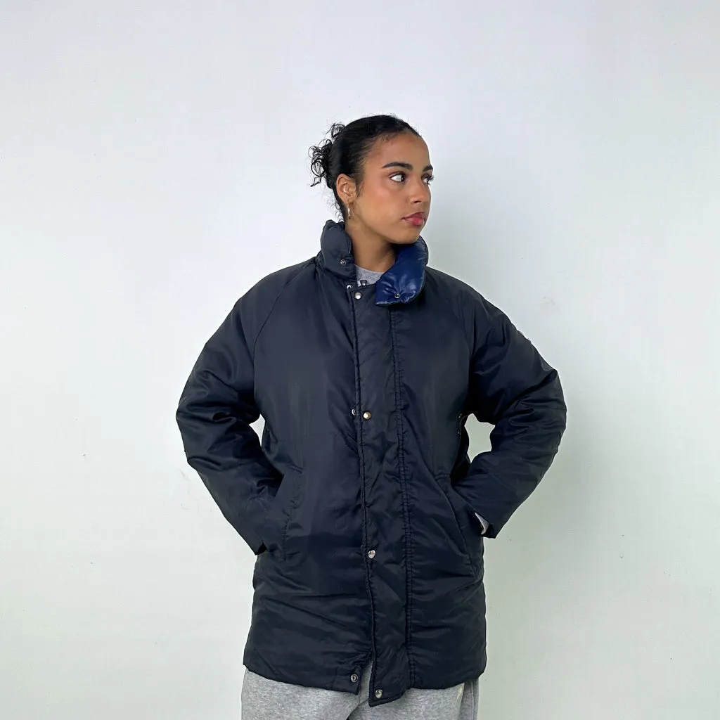 Navy Blue 80s Moncler Puffer Jacket Coat (L)