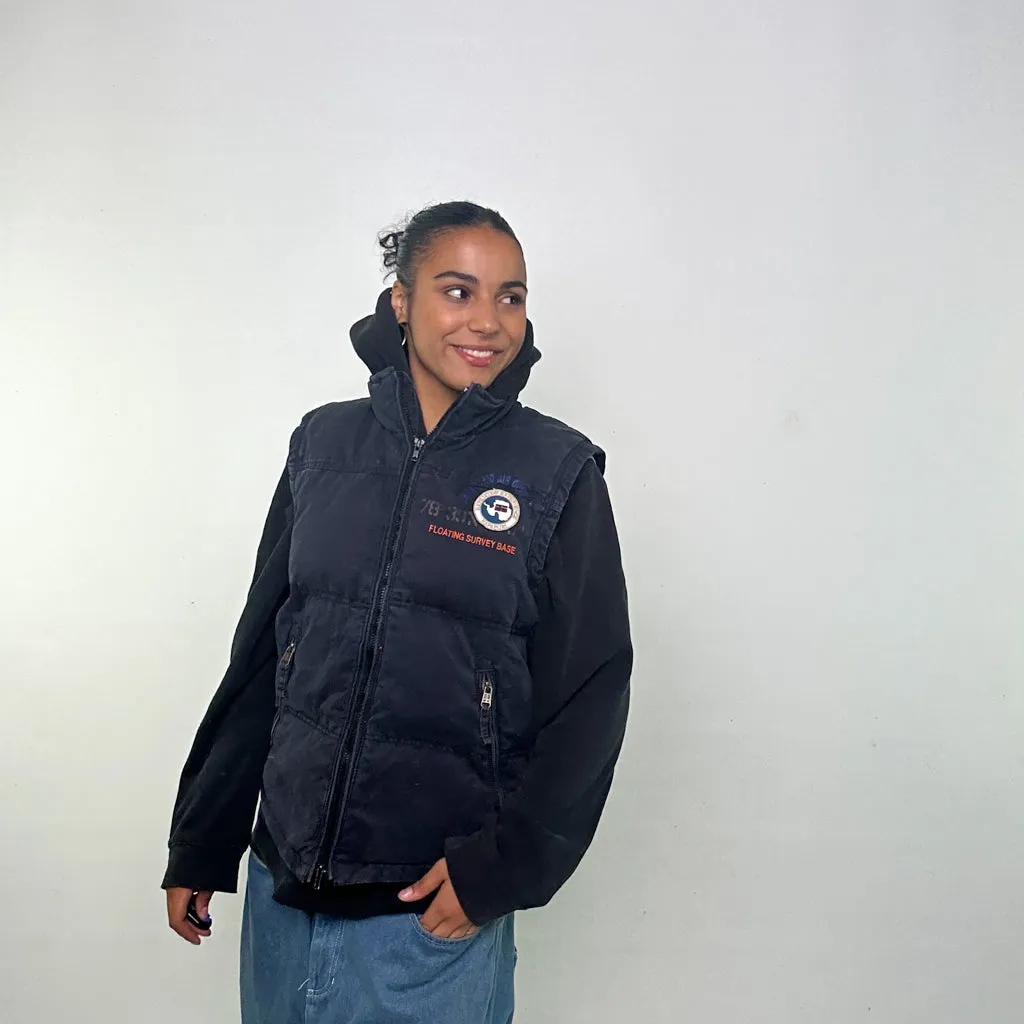 Navy Blue 90s Napapijri Puffer Jacket Coat Gilet (L)