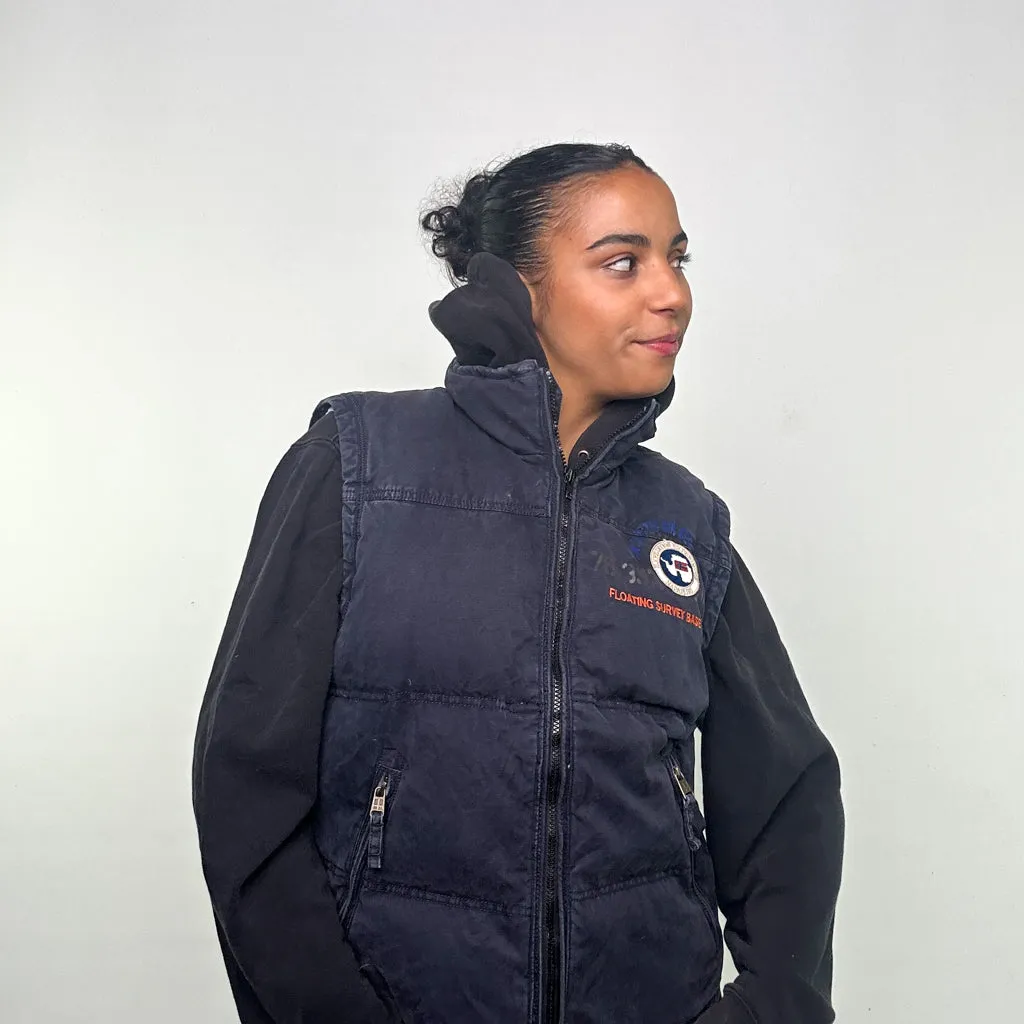 Navy Blue 90s Napapijri Puffer Jacket Coat Gilet (L)