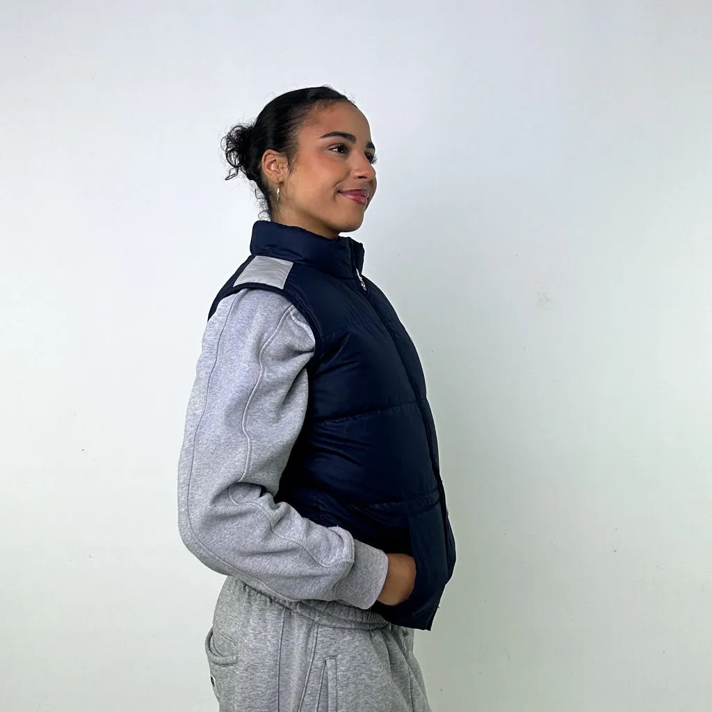 Navy Blue y2ks NIKE Puffer Jacket Coat Gilet (L)