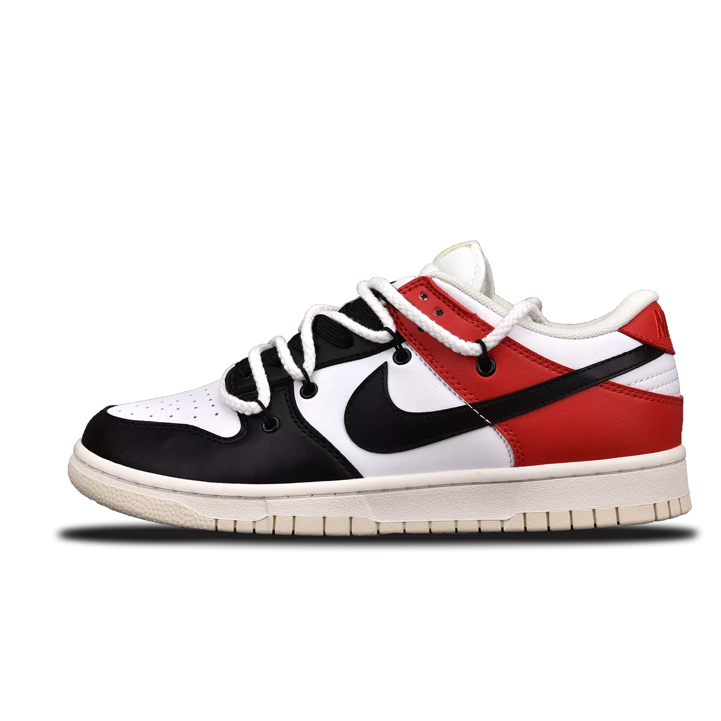 Nike Dunk Low Black White Red (Custom Sneaker)