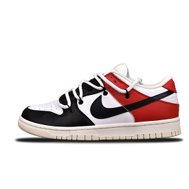 Nike Dunk Low Black White Red (Custom Sneaker)