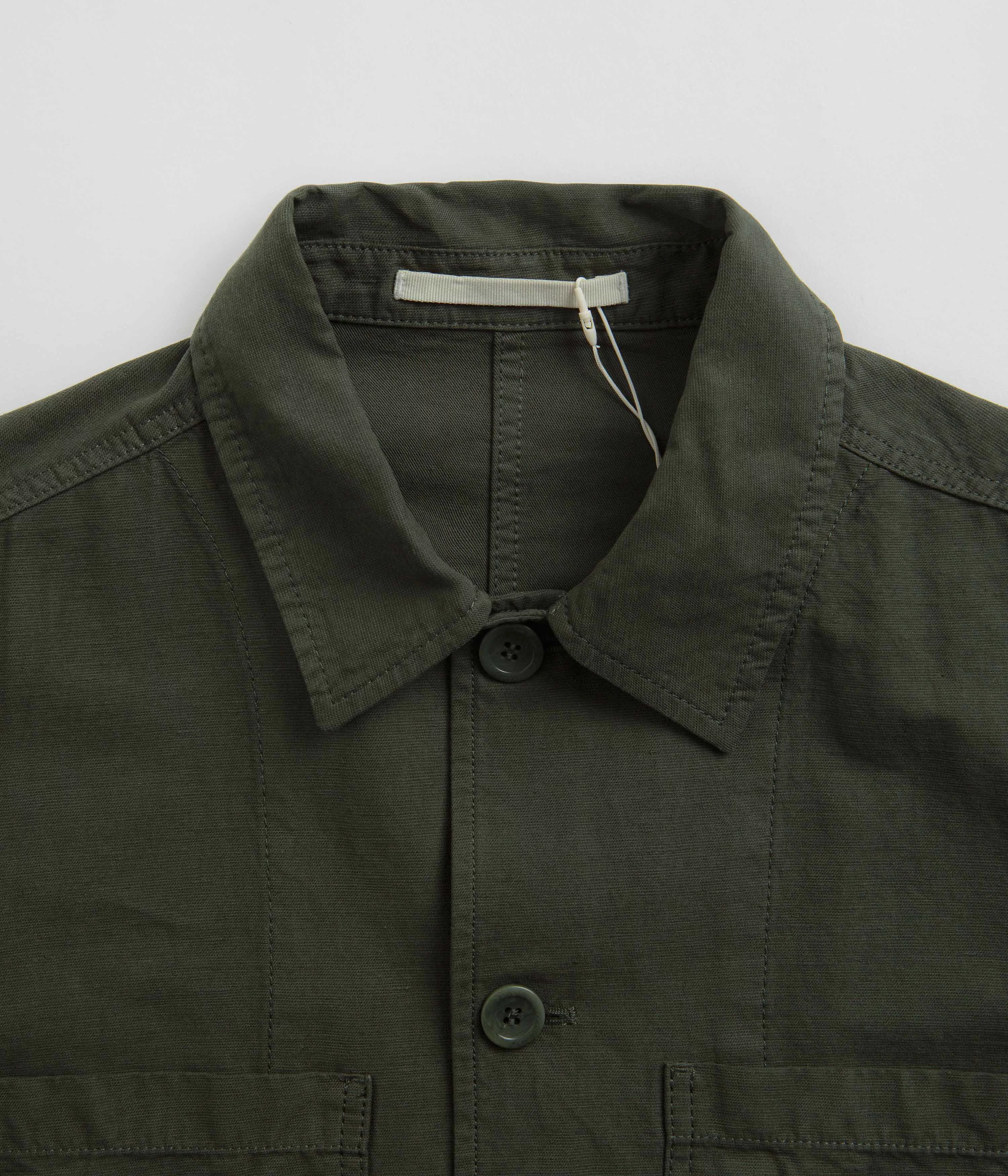 Norse Projects Tyge Cotton Linen Overshirt - Spruce Green