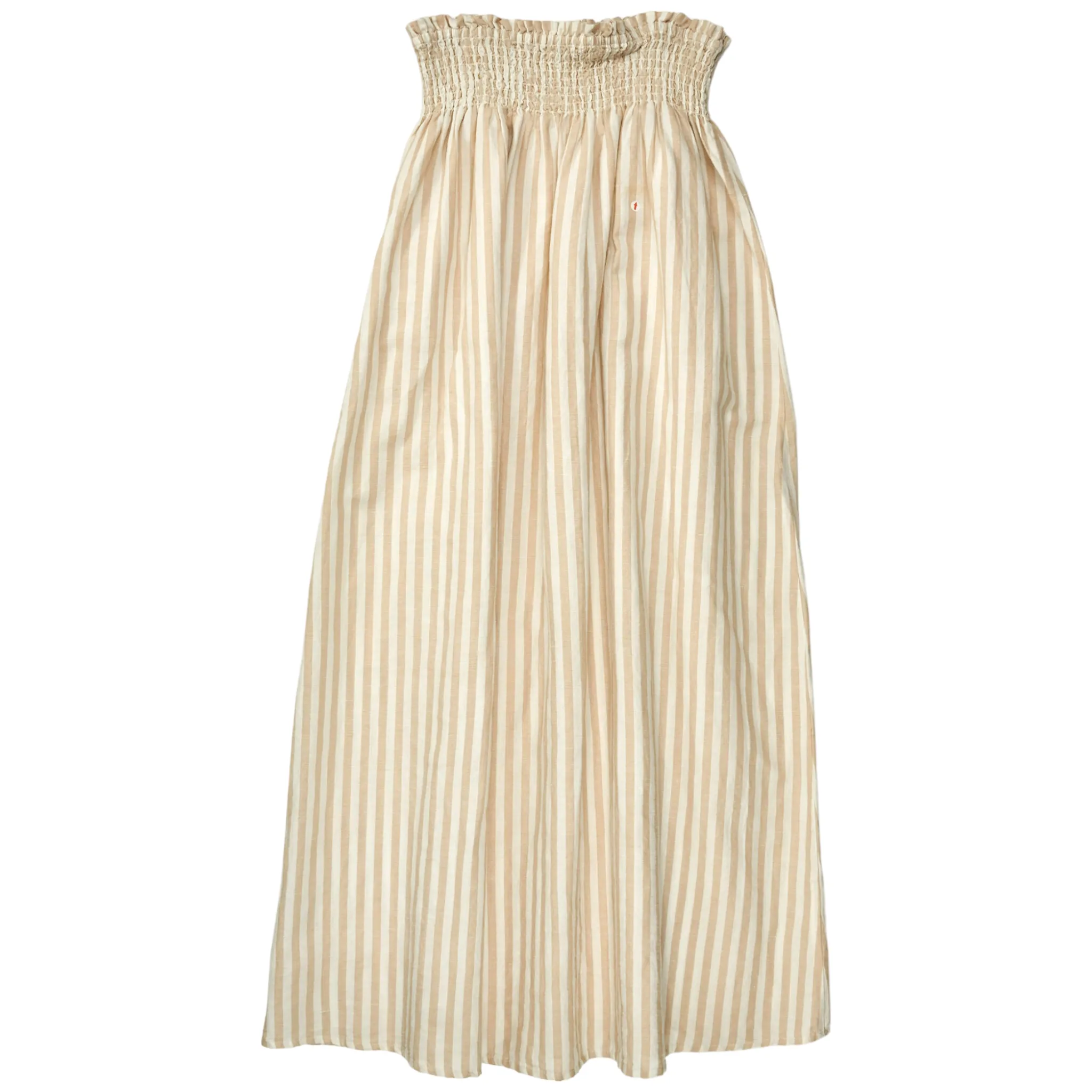 NRBY White/Beige Striped Linen Skirt