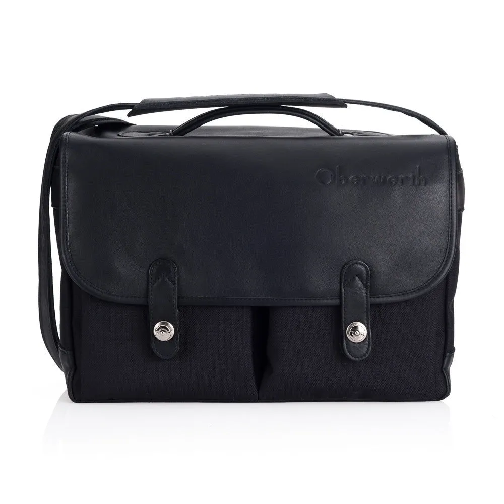 Oberwerth Munchen Large Camera Bag - Cordura/Leather -  Black/Black