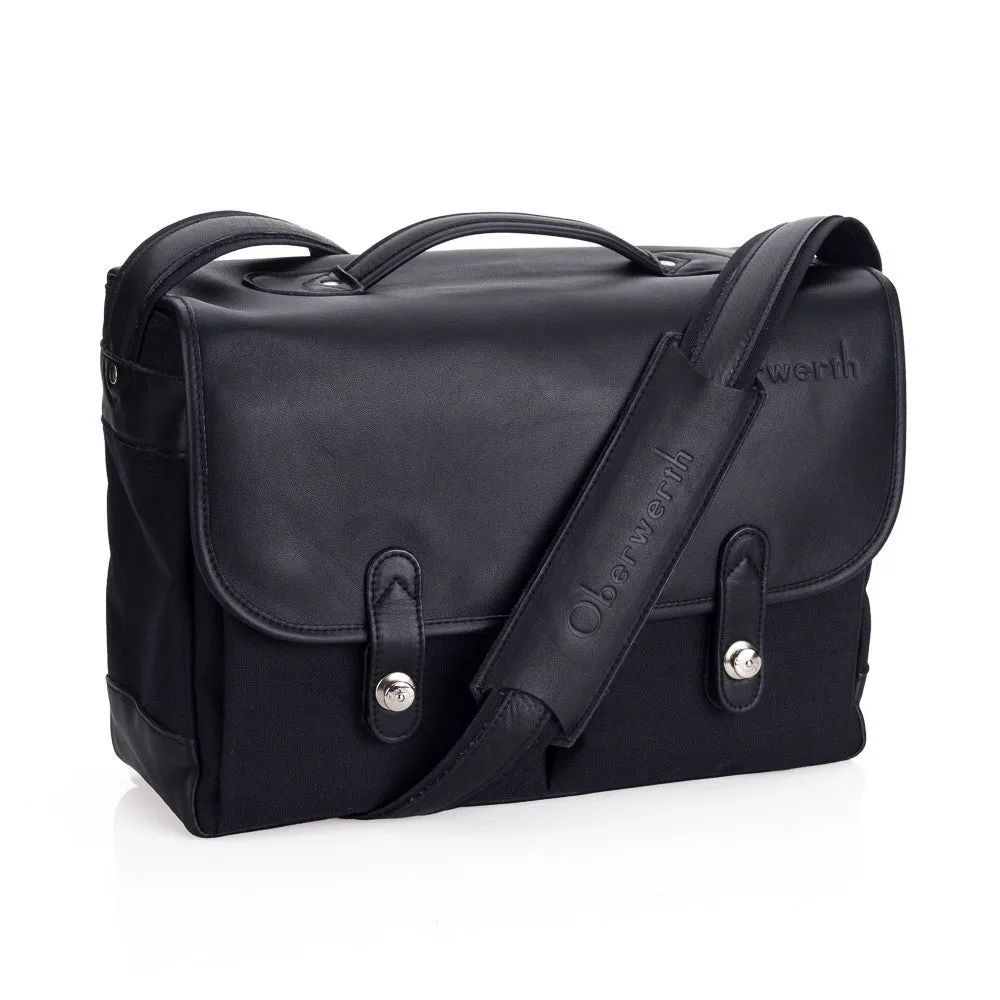 Oberwerth Munchen Large Camera Bag - Cordura/Leather -  Black/Black