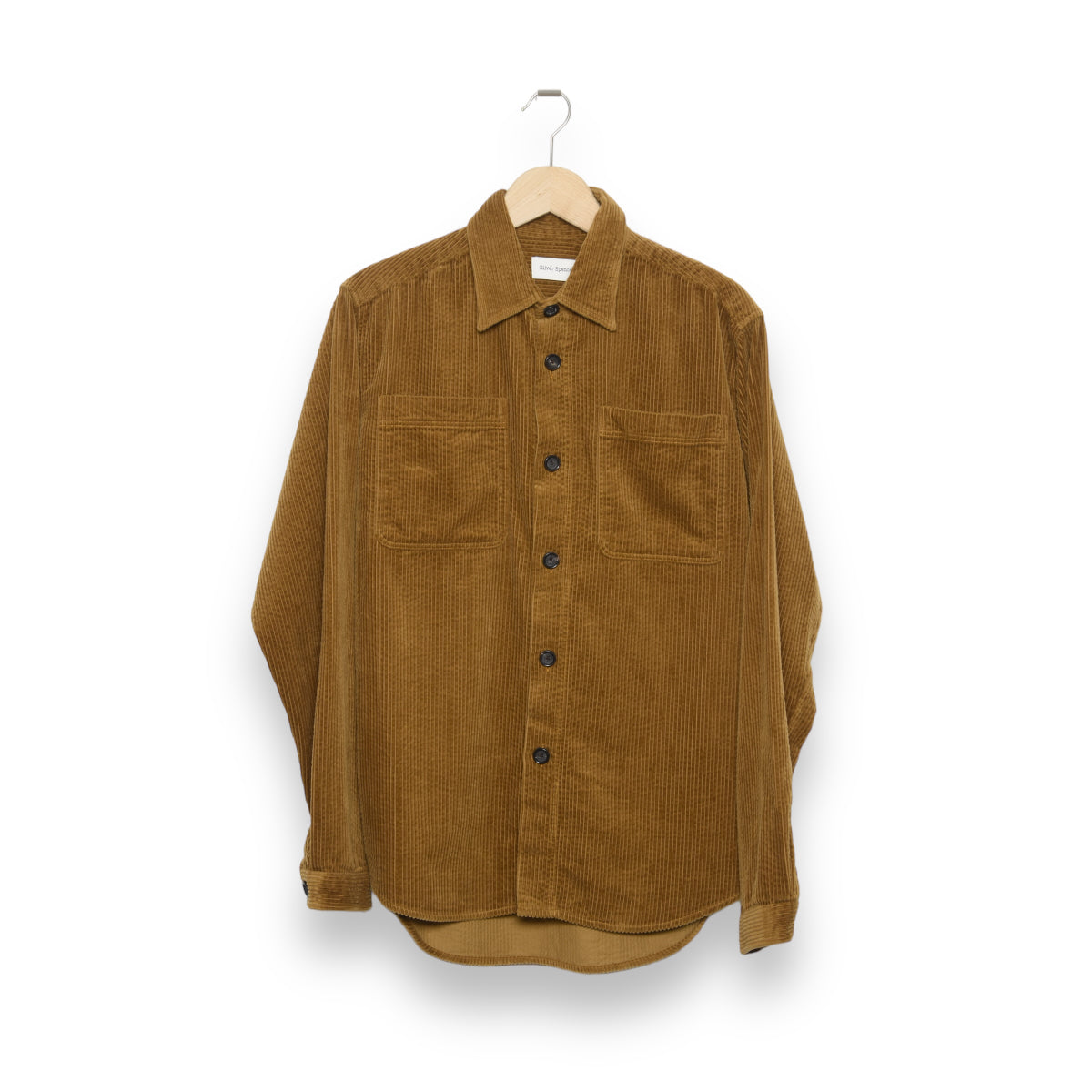 Oliver Spencer Treviscoe Shirt Hudson Cord tan