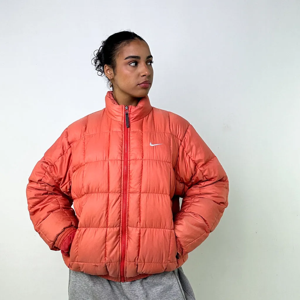 Orange 90s NIKE Puffer Jacket Coat (L)