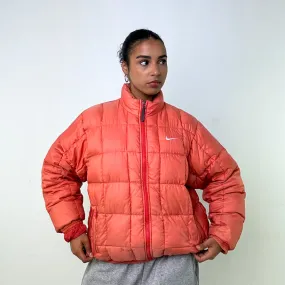 Orange 90s NIKE Puffer Jacket Coat (L)