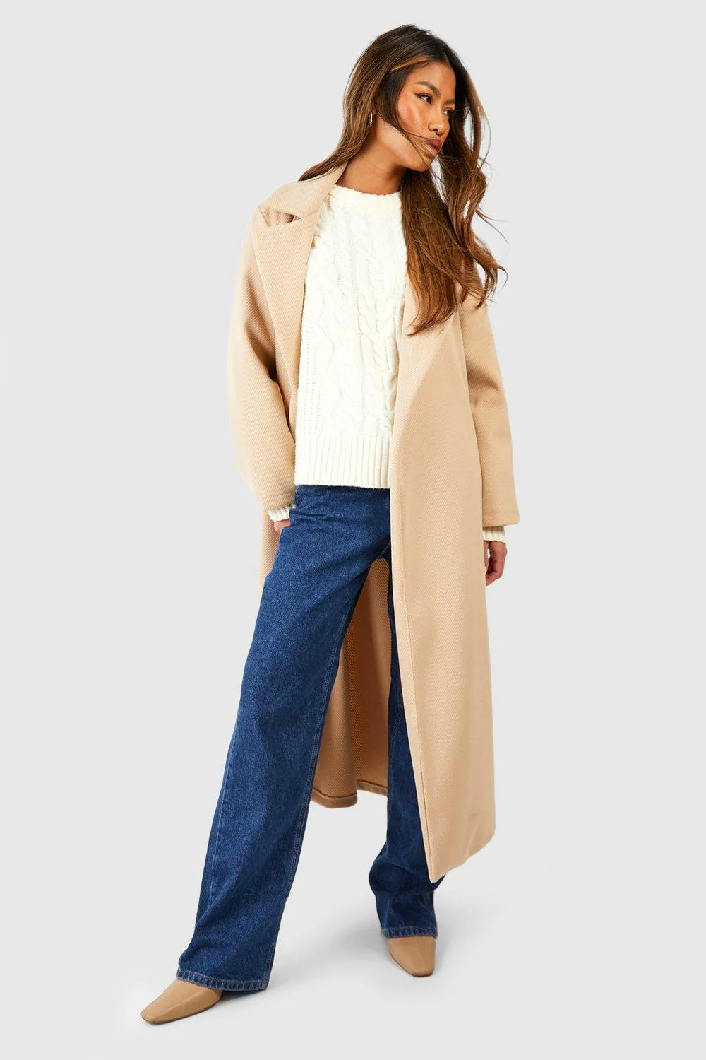 Oversized Maxi Wool Look Coat