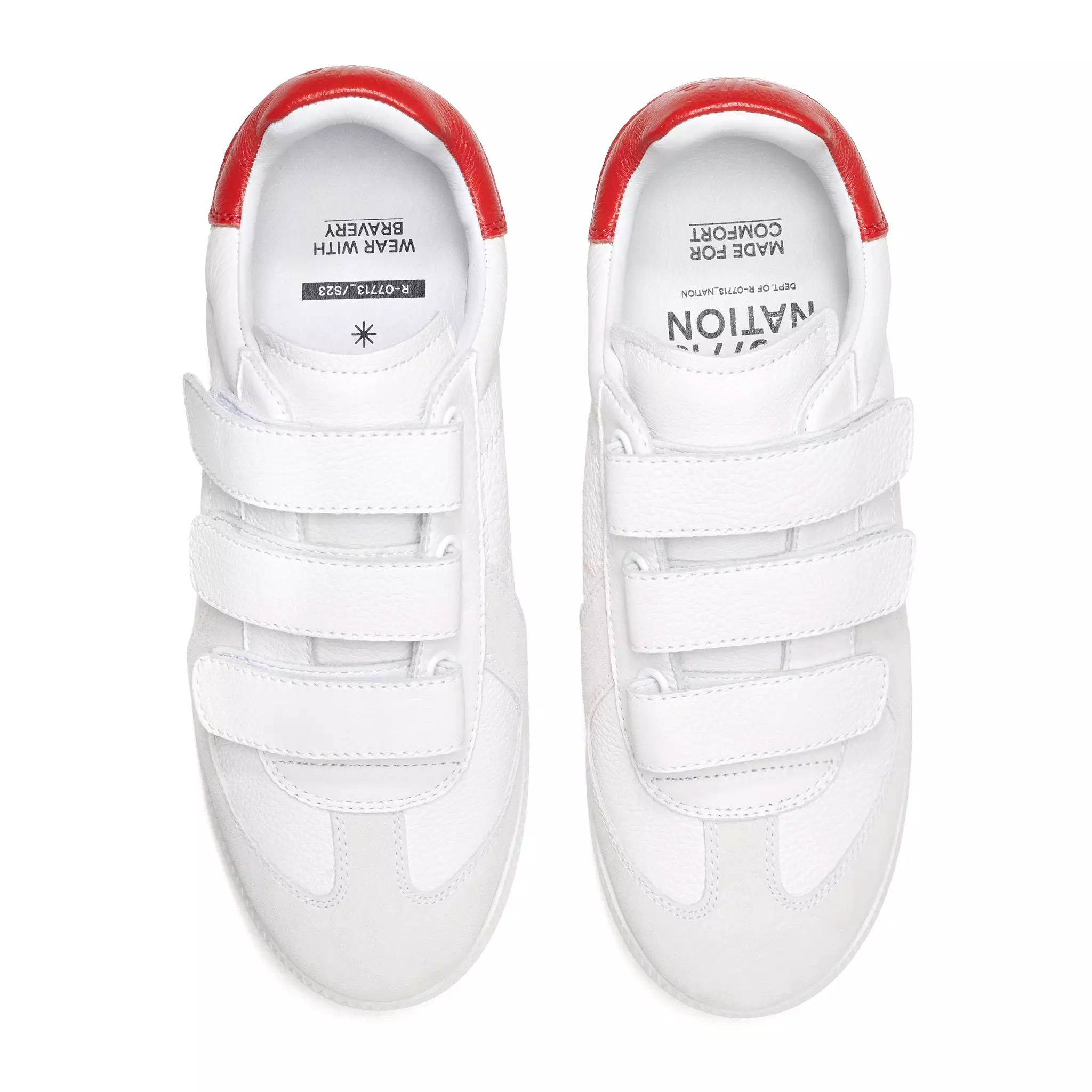 Pace Velcro Strap White/Red