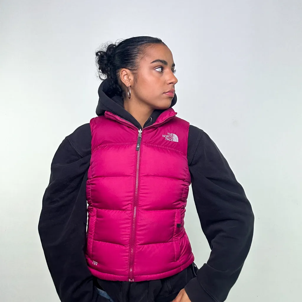 Pink y2ks The North Face 700 Series Puffer Jacket Coat Gilet (S)