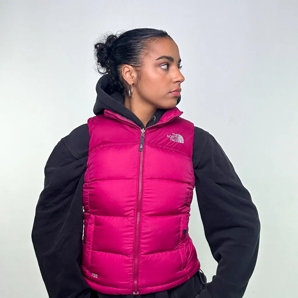 Pink y2ks The North Face 700 Series Puffer Jacket Coat Gilet (S)