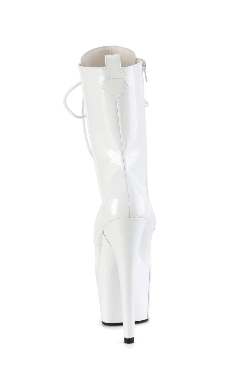 Pleaser USA Adore-1040WR 7inch Pleaser Boots - Holographic White