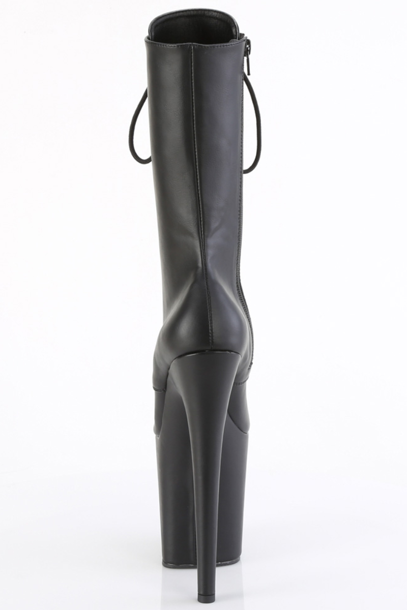 Pleaser USA Flamingo-1054 8inch Pleaser Boots - Matte Black