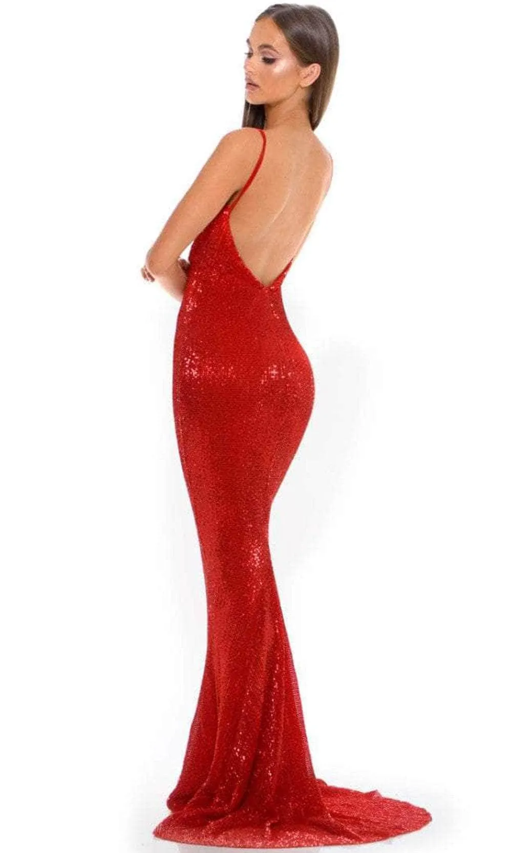 Portia and Scarlett GLISTEN - Backless Sheath Prom Dress