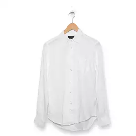 Portuguese Flannel Linen Pocket Shirt white