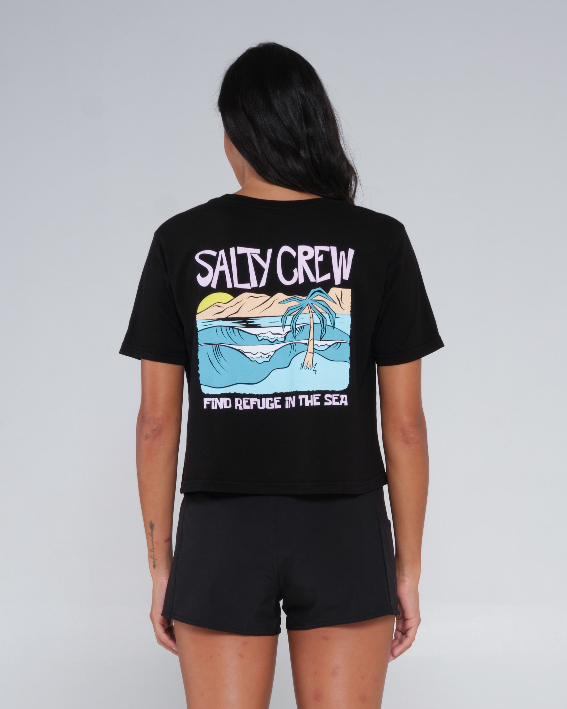 Postcard Crop Tee Women's