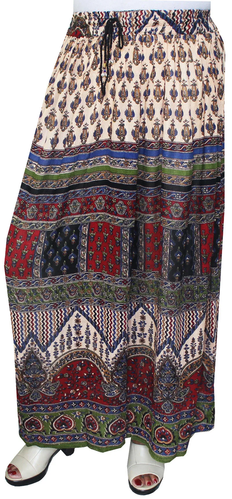 Printed Womens Indian Long Skirts Ankle Length India Summer Clothes