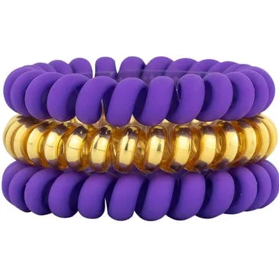 Purple & Gold Hair Ties {Standard Size}