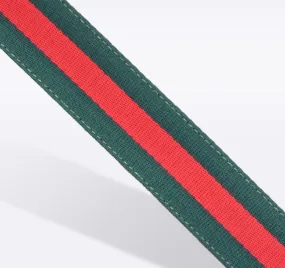 Red and Green Striped Purse Strap