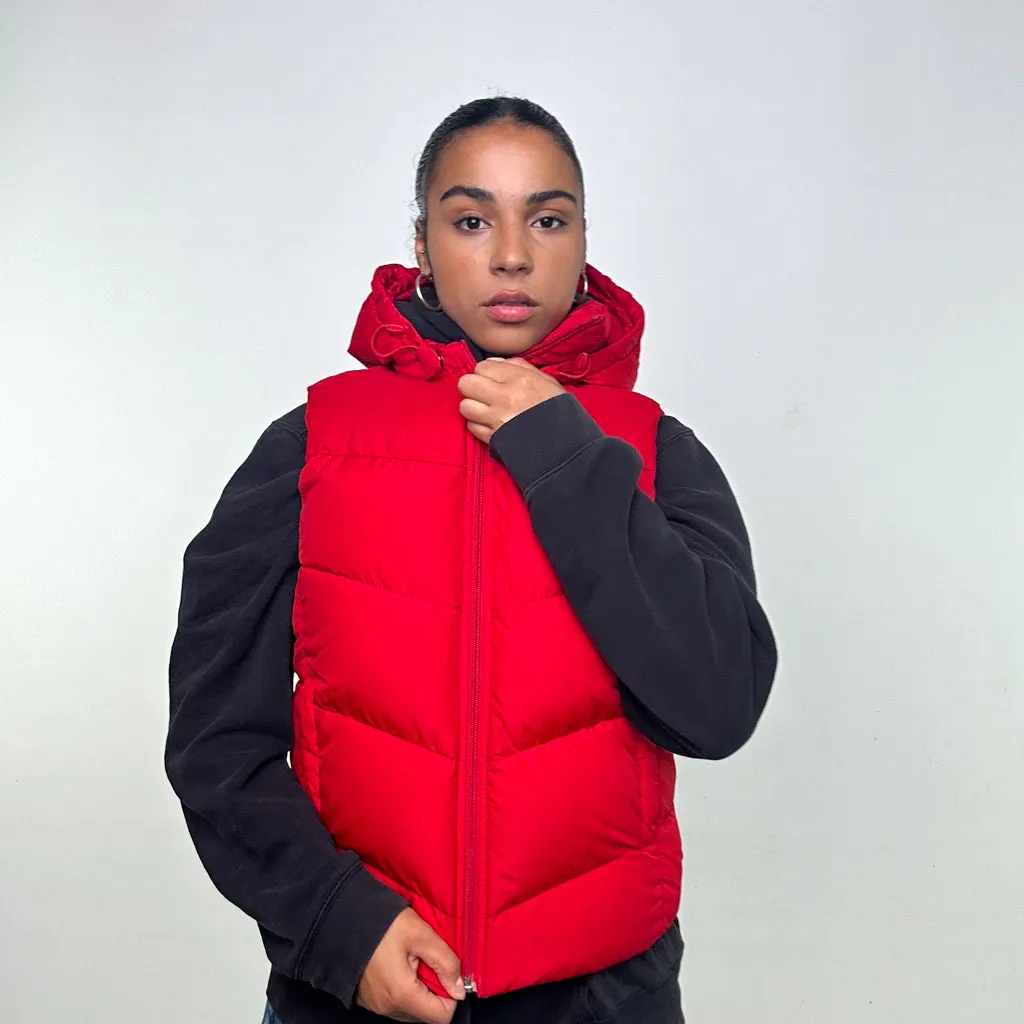 Red y2ks NIKE Puffer Jacket Coat Gilet (S)