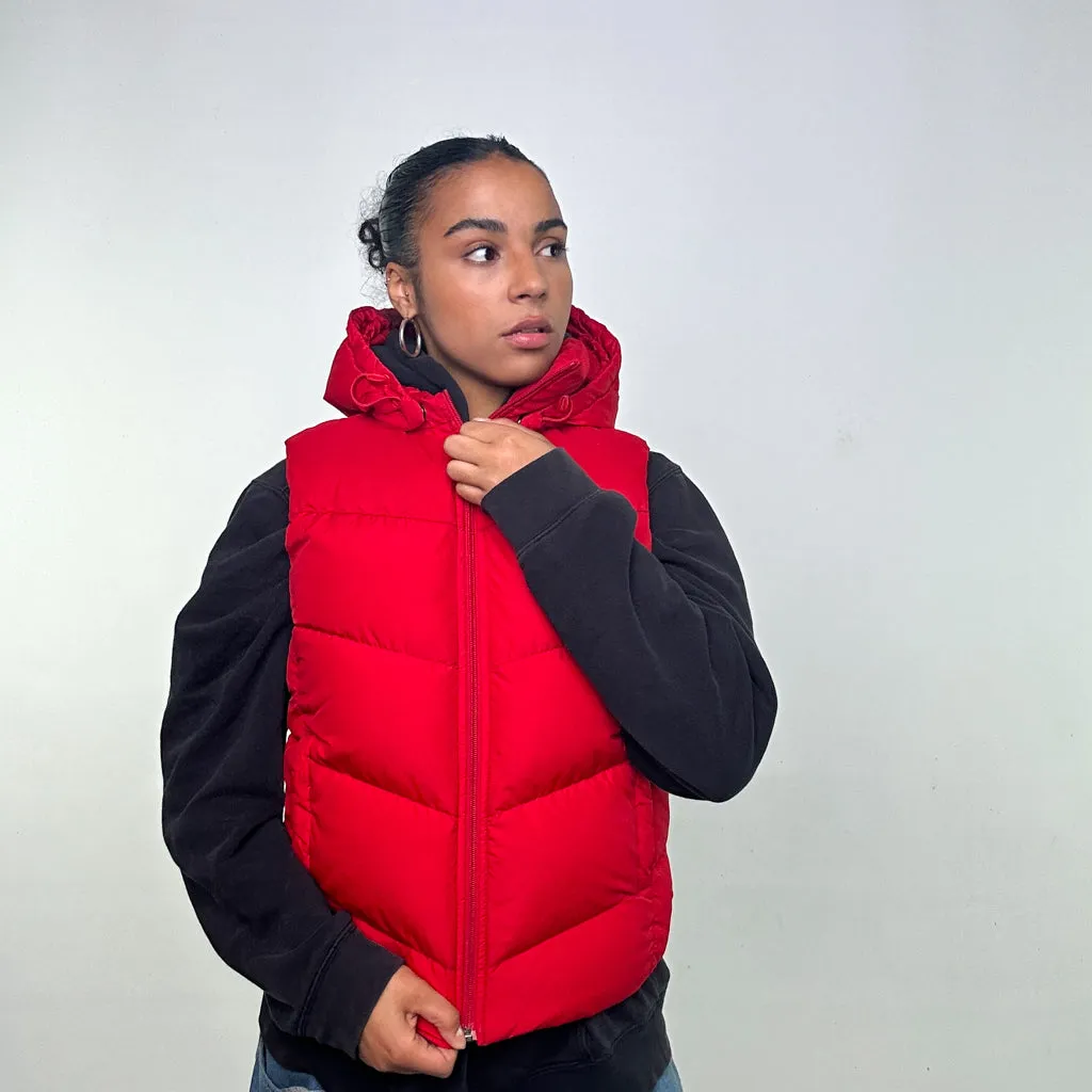 Red y2ks NIKE Puffer Jacket Coat Gilet (S)